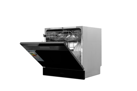 Carysil Free Standing Dishwasher DW-04, A+ Energy Class, 8 Place Setting, 6 Wash Programs, Electronic Control Display, Water Consumption 8Ltr/cycle, 49 dBA Low Noise Operation, Detergent Automation Sensor, Stainless Steel