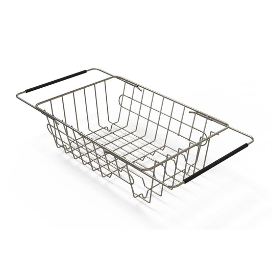 Carysil Multipurpose 304-Grade Stainless Steel Rust-Resistant, Expandable Kitchen Basket for Straining Vegetables, Fruits, and More, Ideal for Daily Use, Easy to Clean, Durable