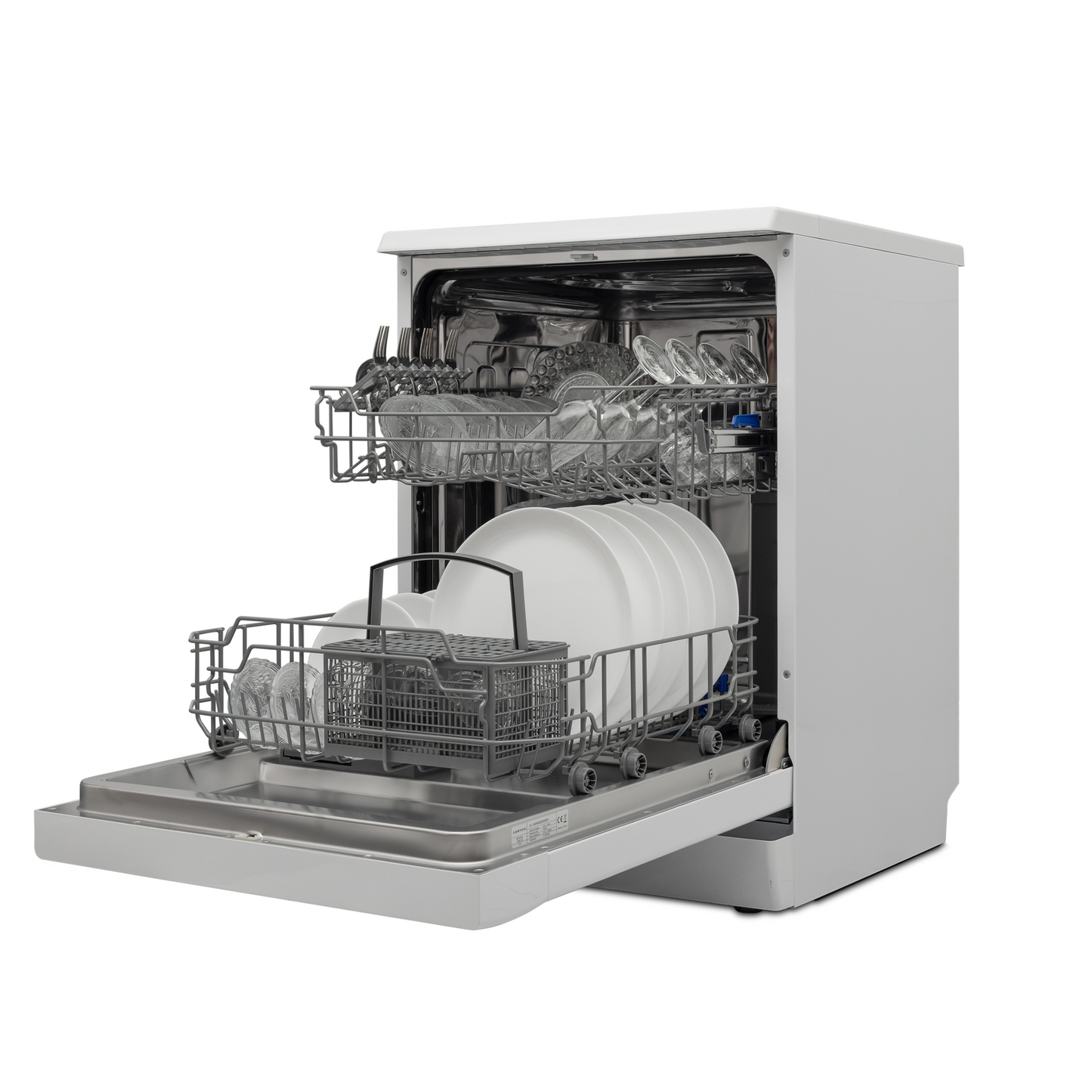 Carysil Free Standing Dishwasher DW-03, A++ Energy Class, 12 Place Setting, 6 Wash Programs, Electric Control Display, Water Consumption 11Ltr/cycle, 49 dBA Low Noise Operation, Detergent Automation Sensor, Child Lock, Stainless Steel