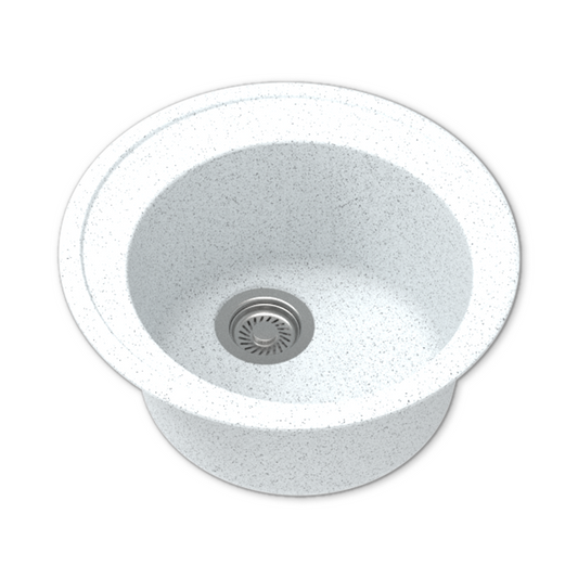 Carysil Quartz Glory N100 Single Bowl Kitchen Sink, Real Stone Finish, 304 Stainless Steel Coupling, Kitchen Sink with Sloping Drain, Noise Reduction Design, 20x20x8 inches, Montana