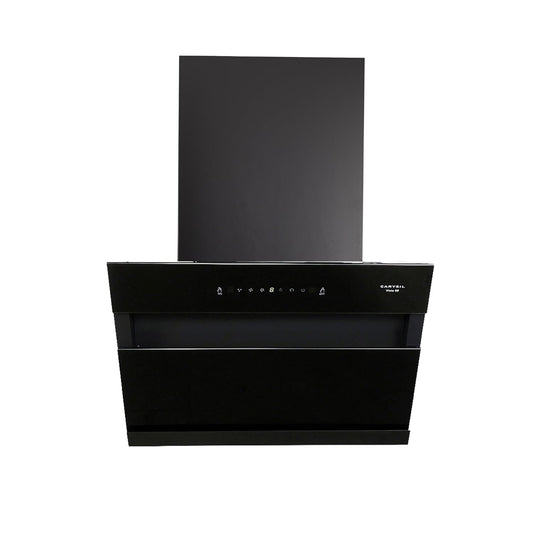 Carysil Vista 60 cm Kitchen Chimney, Vertical Slant, 1350 m³/hr Suction Capacity, Filterless, 3-Speed Motion Sensor, Heat Auto Clean, Oil Collector, LED Lamp, 7-year Motor Warranty