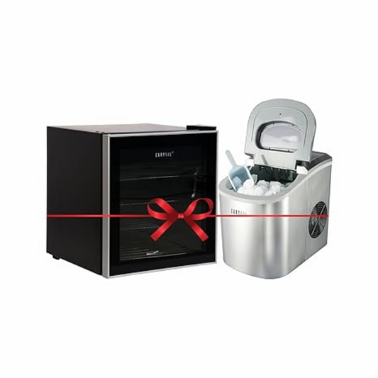 Carysil Wine Chiller & Ice Maker Combo – 15 Bottle Capacity Wine Storage & 12kg/24h Ice Production, Compact Design, Energy Efficient, Perfect for Home, Office & Outdoor Use
