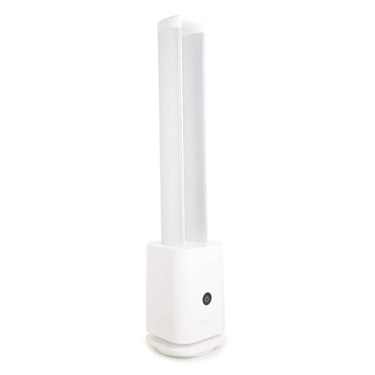 Carysil Frame Air Purifier with Soft Air Flow Bladeless fan WiFi and App Control 9-Speed Quiet, 8h Timer, LED Display, HEPA filter, for Home or Office (Color : White)