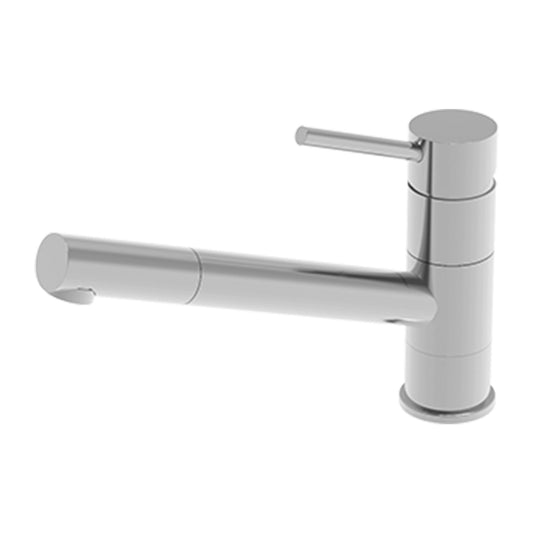 Carysil Alpha 1509 Modern Kitchen Faucet, 360-Degree Swivel Spout, Single-Lever Handle for Hot/Cold Water, Chrome, 5-Year Warranty