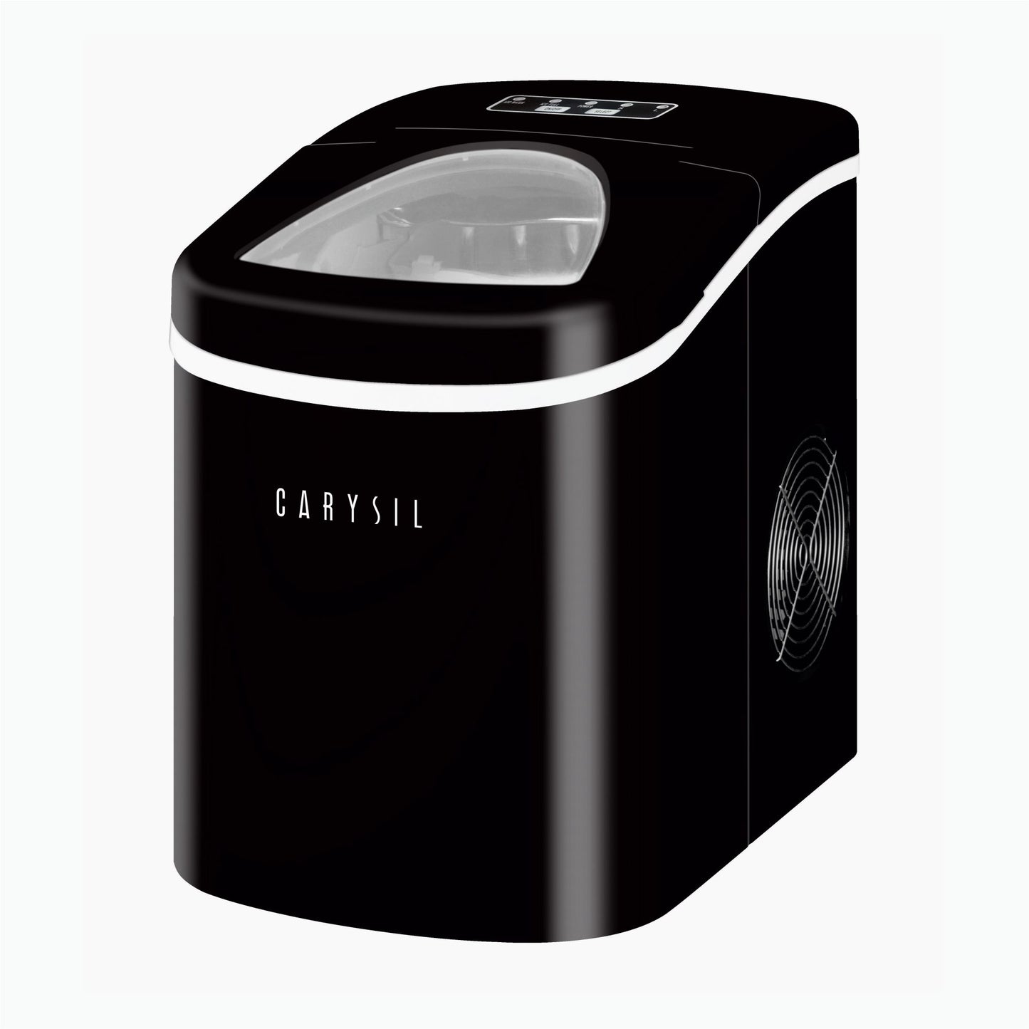 Carysil Sparkle Portable Compact Countertop Ice Maker, Makes 9 Ice Cubes Per Cycle, 12kg/24h Quick Ice Production, SS Finish with Ice Scoop, User-Friendly Control Panel for Home, Office & Outdoor Use