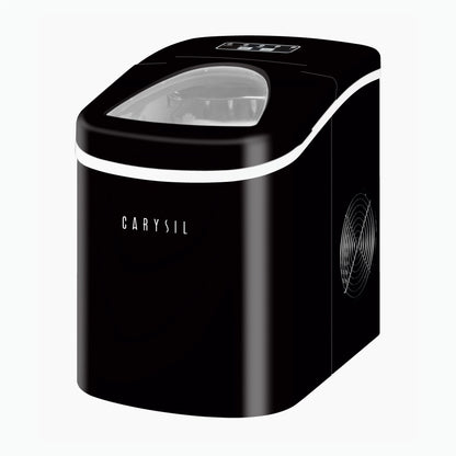 Carysil Sparkle Portable Compact Countertop Ice Maker, Makes 9 Ice Cubes Per Cycle, 12kg/24h Quick Ice Production, SS Finish with Ice Scoop, User-Friendly Control Panel for Home, Office & Outdoor Use