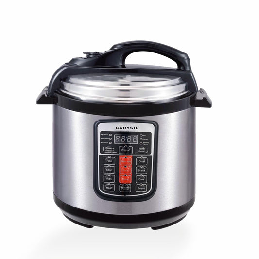 Carysil 11-in-1 Automatic Electric Pressure Cooker 6 L, 1 Year Warranty with 13 Indian Preset Menu, Instant Electric Cooker Pot, Multipurpose Rice Cooker (Stainless Steel)