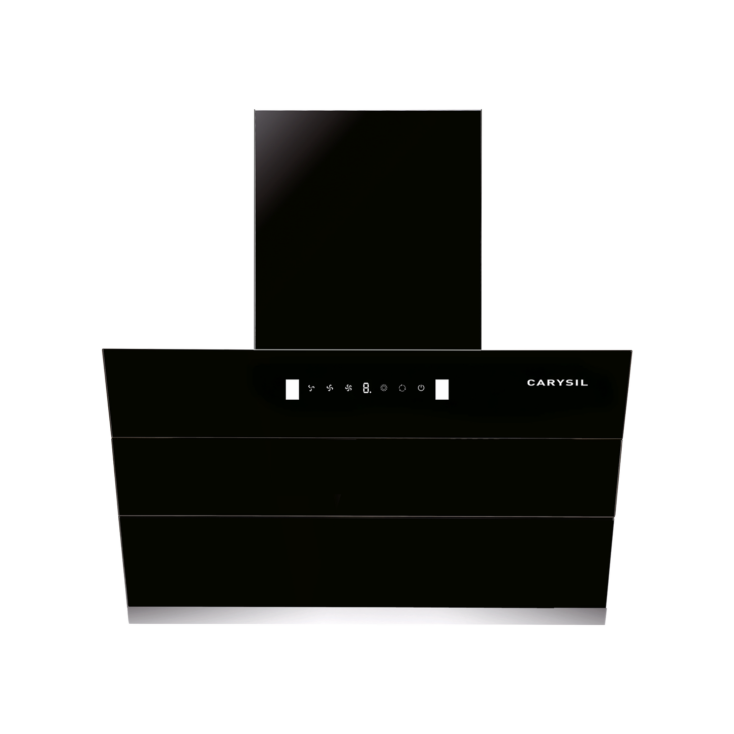 Carysil Ciaz 75 Kitchen Chimney, 1350 m³/hr Suction Capacity, Filterless, 3-speed Motion Sensor Technology, Heat Auto Clean, Inox Body & Tempered Finish, LED Lamp, 7-year Motor Warranty (Copy)