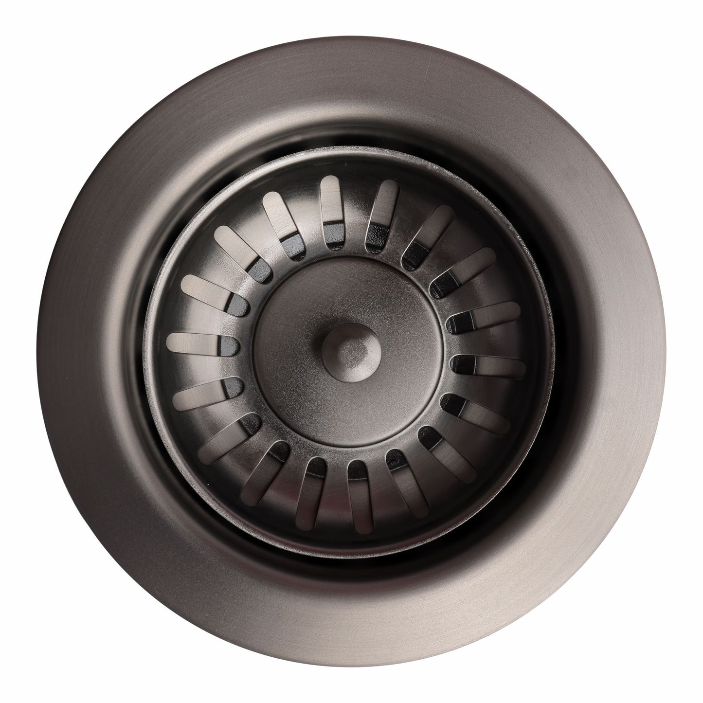 Carysil Round Waste Coupling for Kitchen Sink, Premium 304-grade Stainless Steel Coupling, Removable Waste Strainer for Kitchen Sink, Rust-Free, Corrosion-Resistant, Matt Black PVD Finish