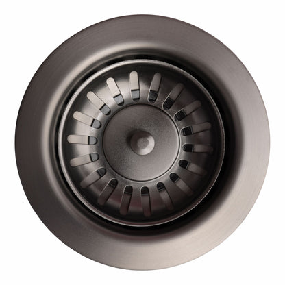 Carysil Round Waste Coupling for Kitchen Sink, Premium 304-grade Stainless Steel Coupling, Removable Waste Strainer for Kitchen Sink, Rust-Free, Corrosion-Resistant, Matt Black PVD Finish