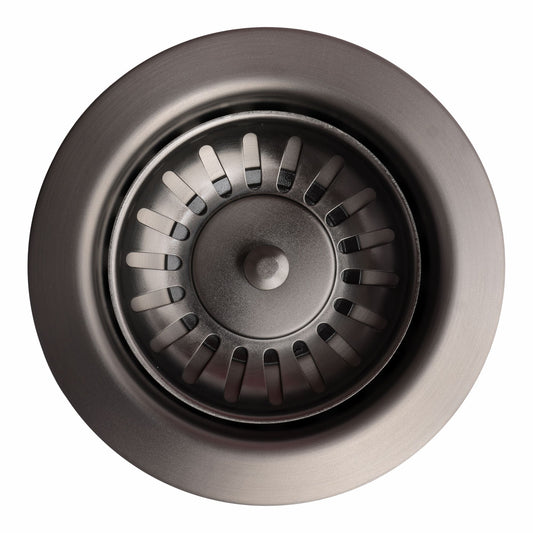 Carysil Round Waste Coupling for Kitchen Sink, Premium 304-grade Stainless Steel Coupling, Removable Waste Strainer for Kitchen Sink, Rust-Free, Corrosion-Resistant, Matt Black PVD Finish