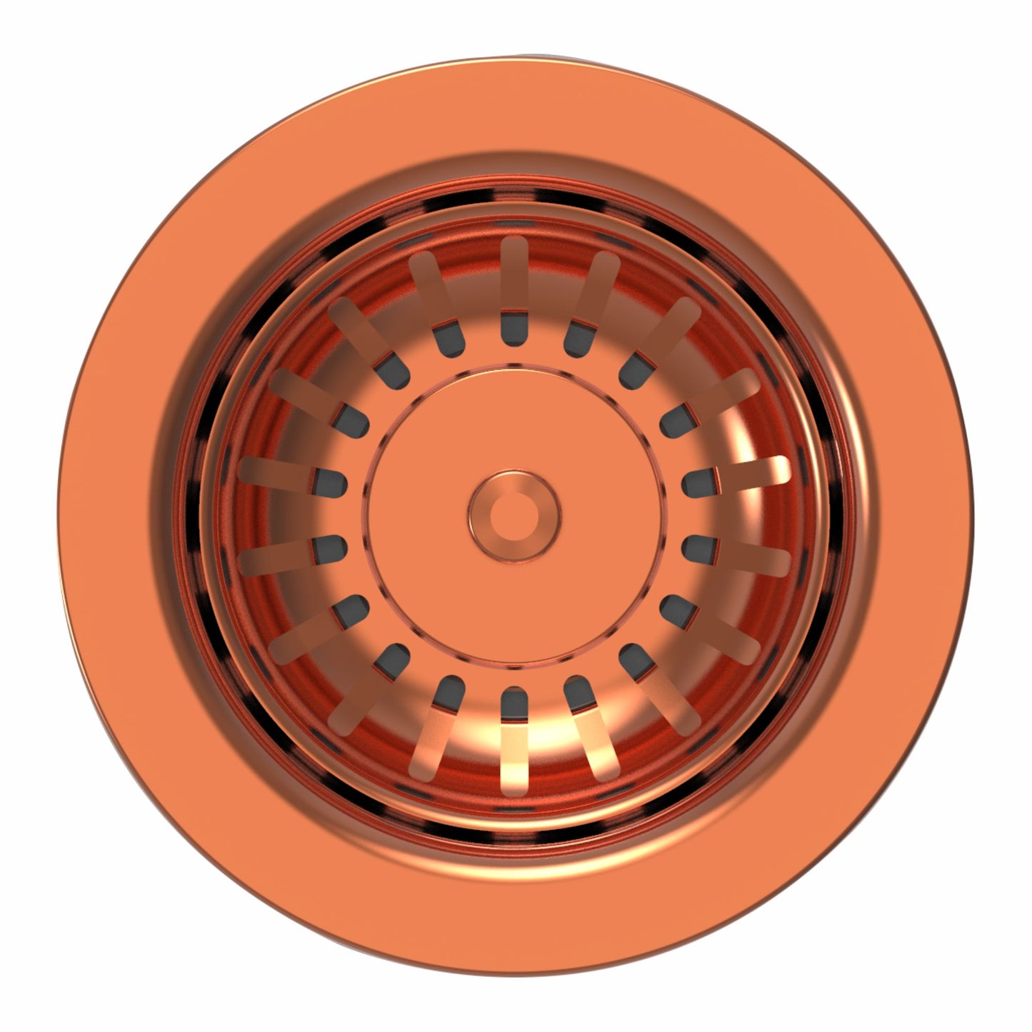 Carysil Round Waste Coupling for Kitchen Sink, Premium 304-grade Stainless Steel Coupling, Removable Waste Strainer for Kitchen Sink, Rust-Free, Corrosion-Resistant, Rose Gold PVD Finish