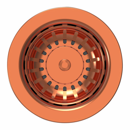 Carysil Round Waste Coupling for Kitchen Sink, Premium 304-grade Stainless Steel Coupling, Removable Waste Strainer for Kitchen Sink, Rust-Free, Corrosion-Resistant, Rose Gold PVD Finish
