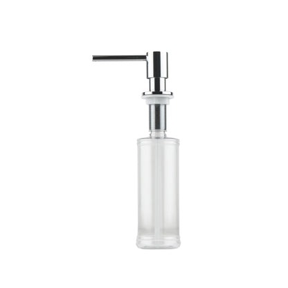 Carysil Kitchen Sink Soap Dispenser, 300ml Top Refill Built-in Countertop Stainless Steel Pump with 360° Rotating Head for Liquid Soap, Chrome